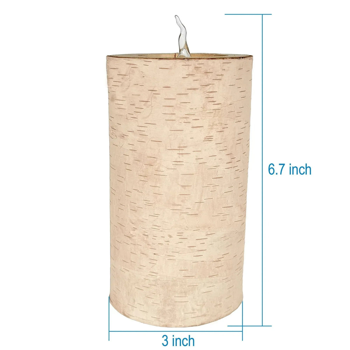 Battery Operated LED Wooden Flameless Christmas Candle, Brown, 4", by Holiday Time