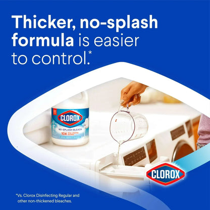 Clorox Splash-Less Liquid Bleach, Regular Scent, 77 fl oz