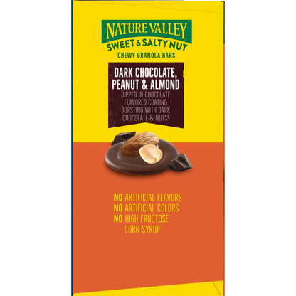Nature Valley Sweet and Salty Nut Bars, Dark Chocolate Peanut Almond, 24 Bars, 28.8 oz