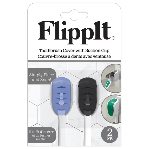 EVRI Flippit Toothbrush Holders, 2 count
