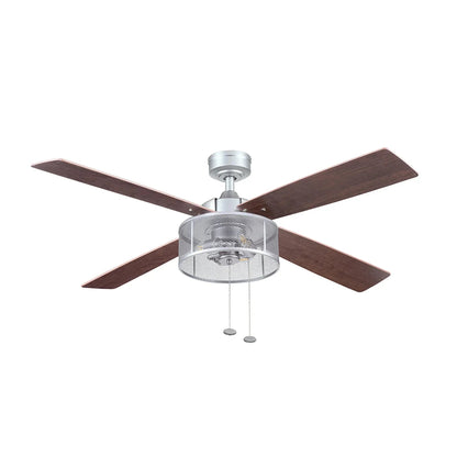 Better Homes & Gardens 52" Pewter Indoor Ceiling Fan with Light, 4 Blades, Pull Chains & Reverse Airflow