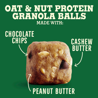 Nature Valley Oat and Nut Protein Granola Balls, Peanut Butter and Chocolate Chip, 7.94 oz