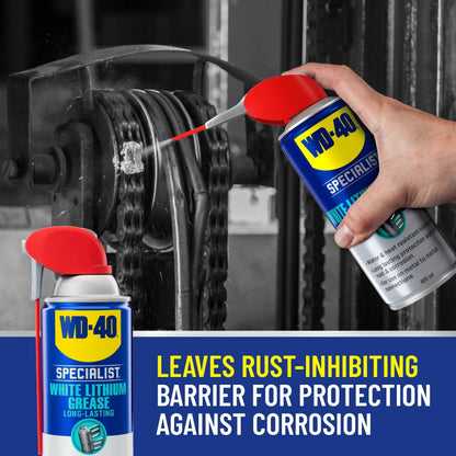 WD-40 Specialist White Lithium Grease Protective Spray, 10 oz