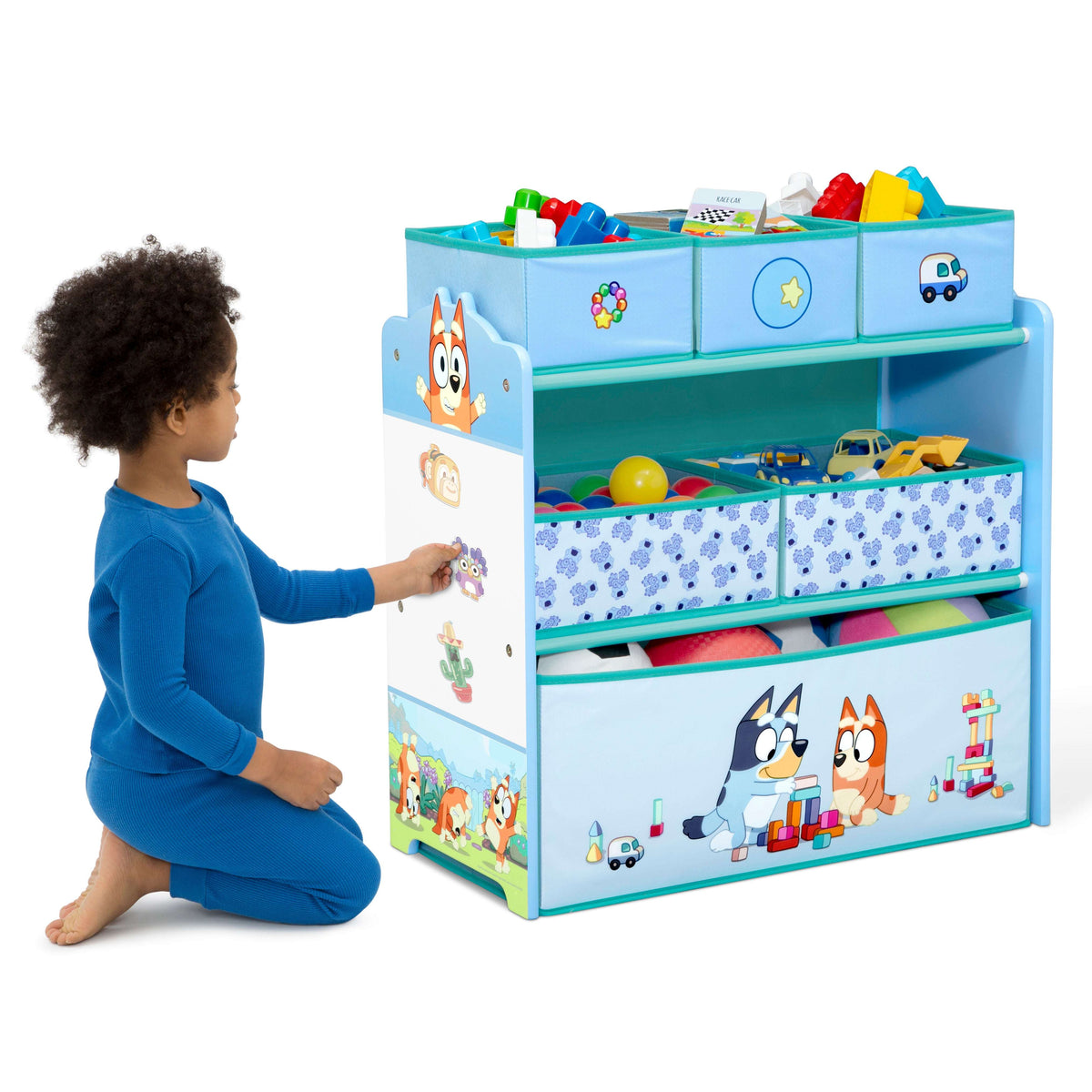 Bluey Design and Store 6 Bin Toy Storage Organizer by Delta Children