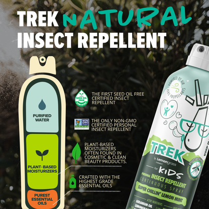 Lemongrass Farms Trek for Kids All Natural Insect Repellent, Continuous Spray, 8 oz