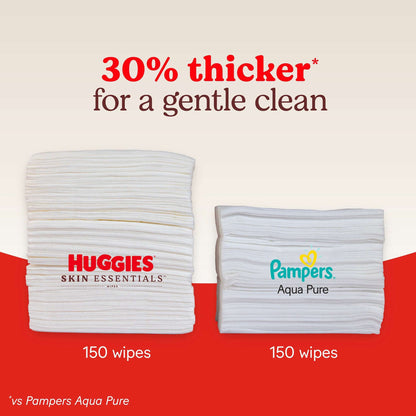 Huggies Skin Essentials Baby Wipes, 1 Pack, 56 Count (Select for More)