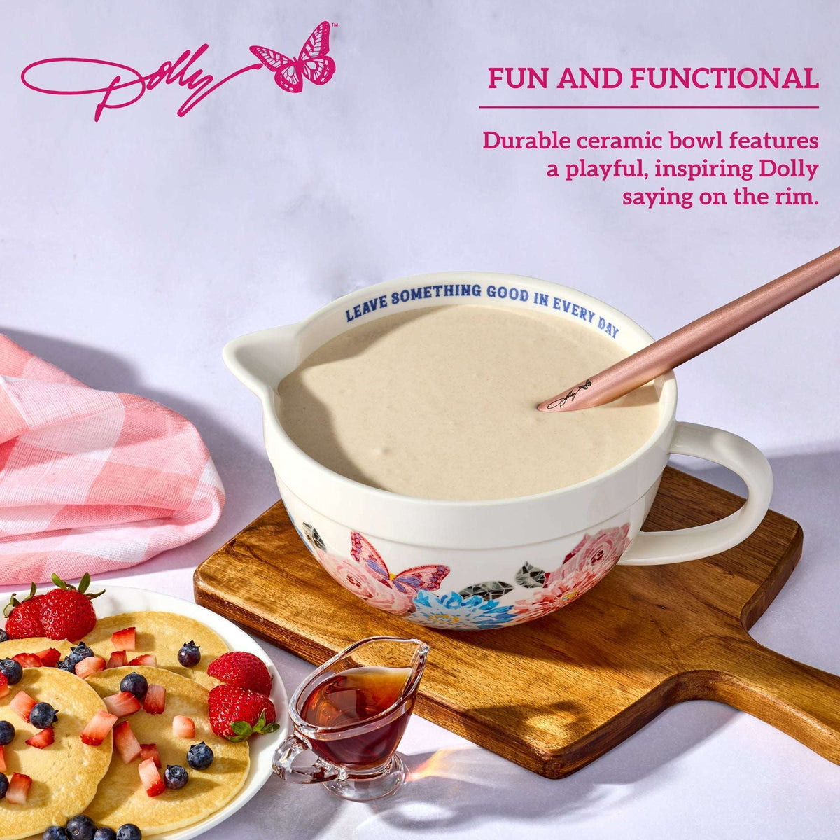 Dolly Parton 2.5 Quarts Ceramic Batter Bowl