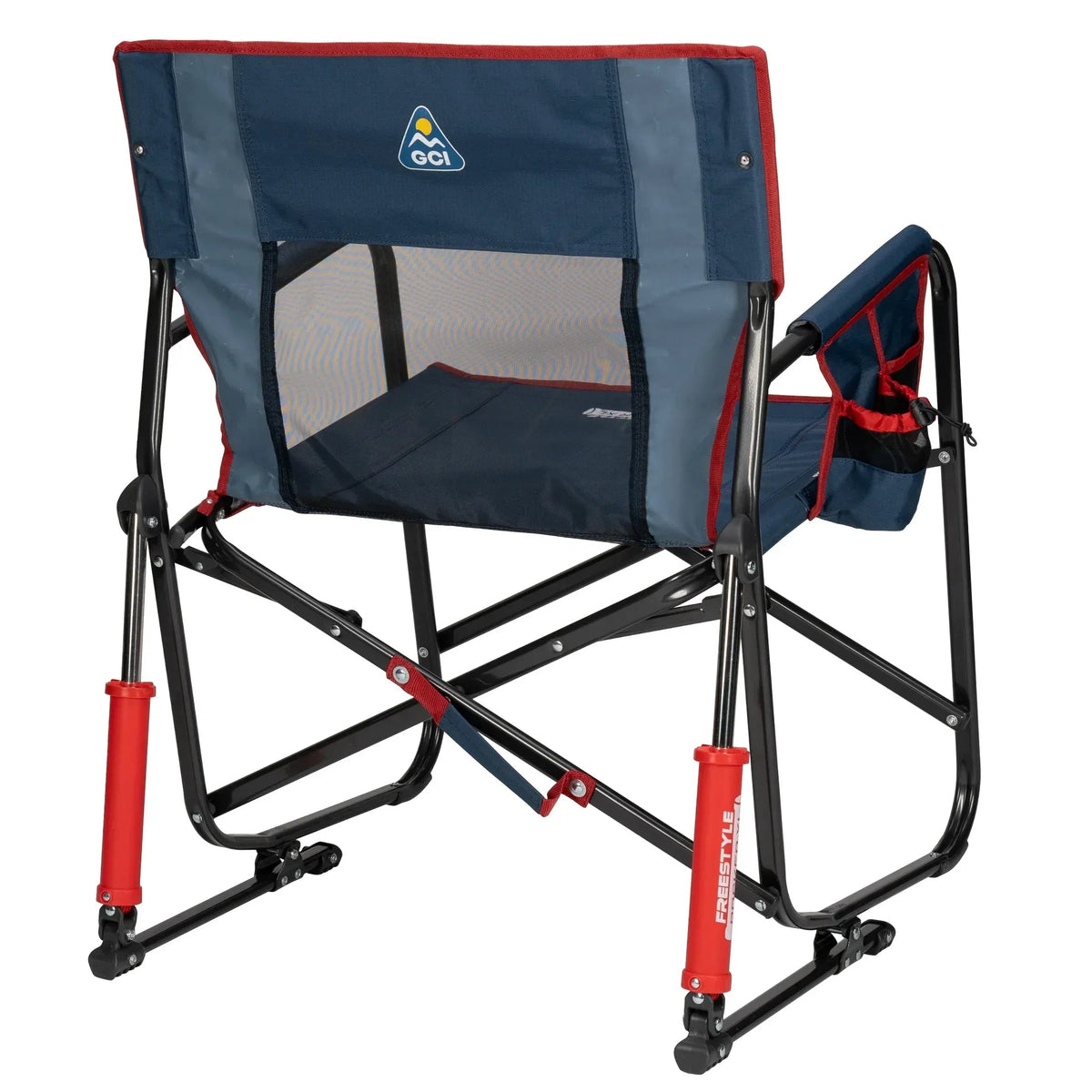GCI Outdoor Freestyle Rocker XL Oversized Foldable Rocking Camp Chair, Americana