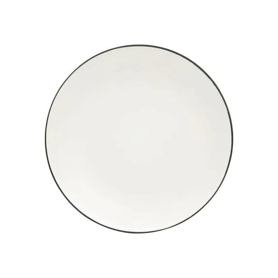 10 Strawberry Street 16-Piece Two Tone Coupe Dinnerware Set - Black/White