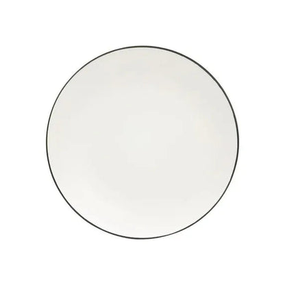 10 Strawberry Street 16-Piece Two Tone Coupe Dinnerware Set - Black/White