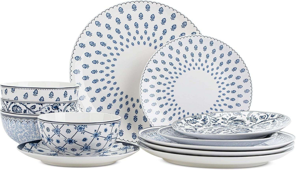 BTaT- Dinnerware Sets for 4, 12 pcs, Ceramic Dinnerware Sets
