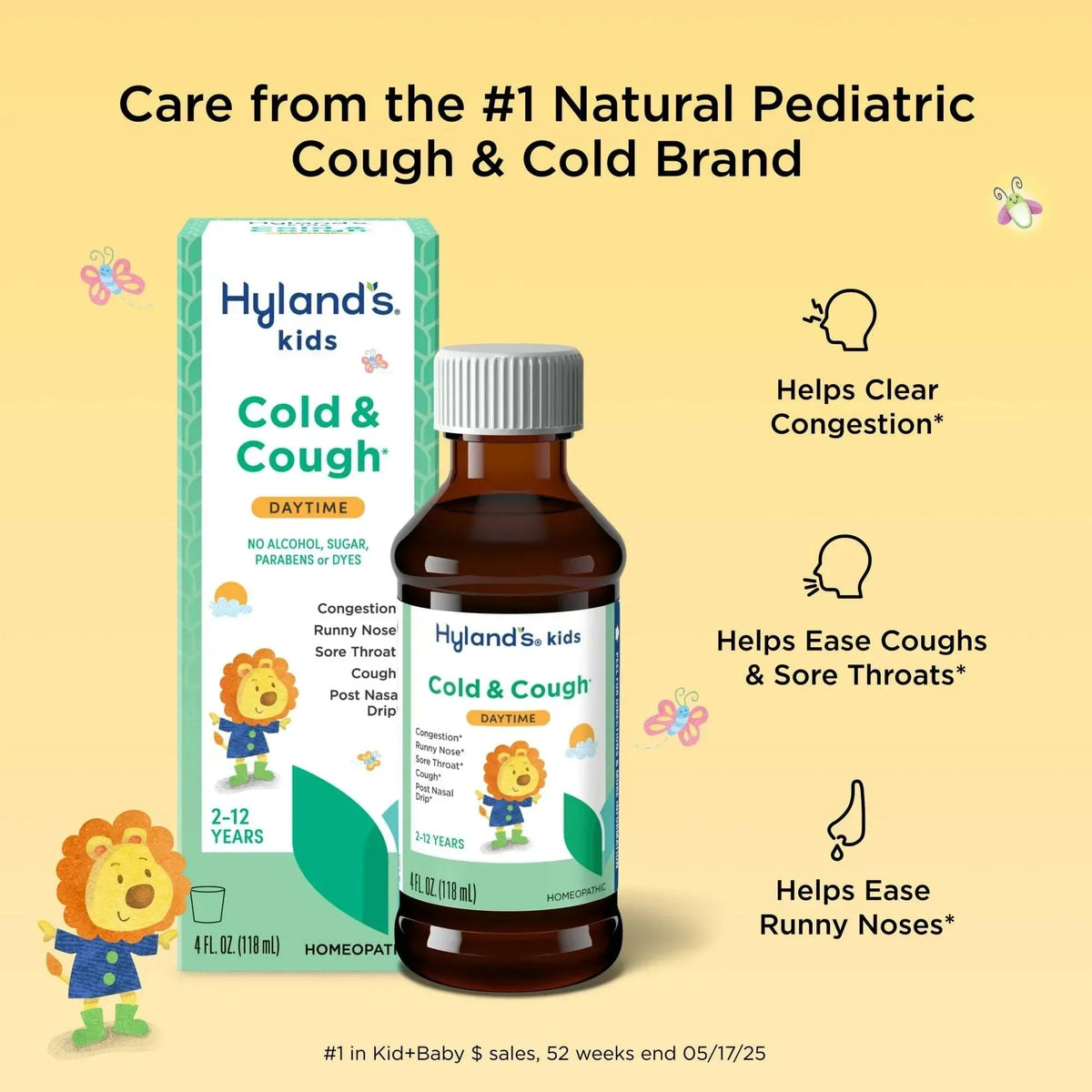 Hyland's Kids Cold & Cough Daytime Liquid, Ages 2–12, 4 fl oz