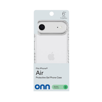 onn Protective Gel Phone Case for iPhone Air - Clear