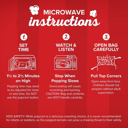 Orville Redenbacher’s Microwave Popcorn Mini Bags, Movie Theater Butter Flavor, 1.5 oz., 12-Count