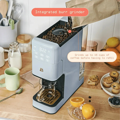Beautiful Perfect Grind™ Programmable Single Serve Coffee Maker, White Icing by Drew Barrymore