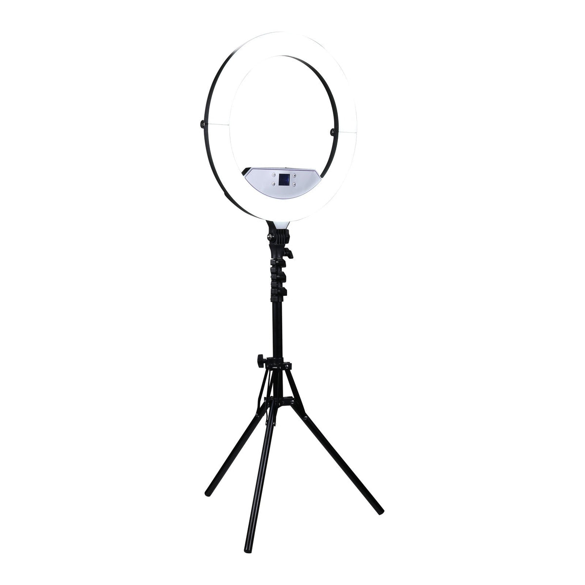 Vivitar Creator Series 18" RGB Foldable Ring Light with Stand, MagSafe-Compatible Phone Mount, Dual USB Charging, Wireless Remote, Adjustable Tripod for Live Vlogging, Makeup, & Live Streaming