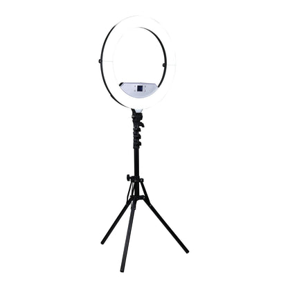 Vivitar Creator Series 18" RGB Foldable Ring Light with Stand, MagSafe-Compatible Phone Mount, Dual USB Charging, Wireless Remote, Adjustable Tripod for Live Vlogging, Makeup, & Live Streaming