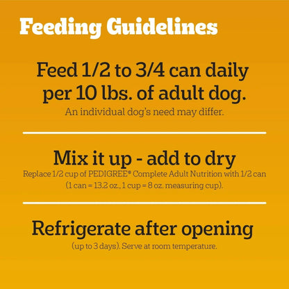 Pedigree Choice Cuts In Gravy Adult Soft Wet Dog Food Country Stew Flavor, 13.2 oz Cans, 12 Count