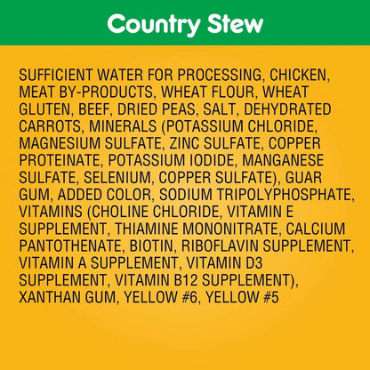 Pedigree Choice Cuts In Gravy Adult Soft Wet Dog Food Country Stew Flavor, 13.2 oz Cans, 12 Count