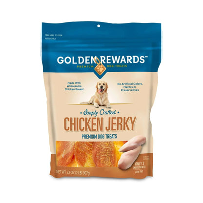 Golden Rewards Chicken Flavor Premium Dry Jerky Treats for All Dogs