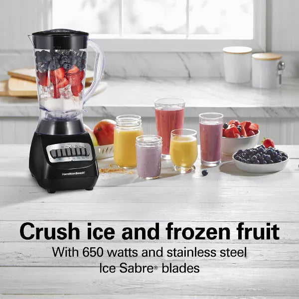 Hamilton Beach Smoothie Blender 56oz 10 Speed Black 50190J: Best Rated Kitchen Blender, 650W, Dishwasher-Safe Parts