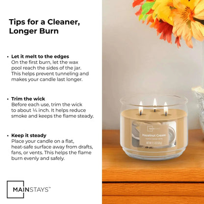 Mainstays 3-Wick Scented Glass Jar Candle, 11.5oz.