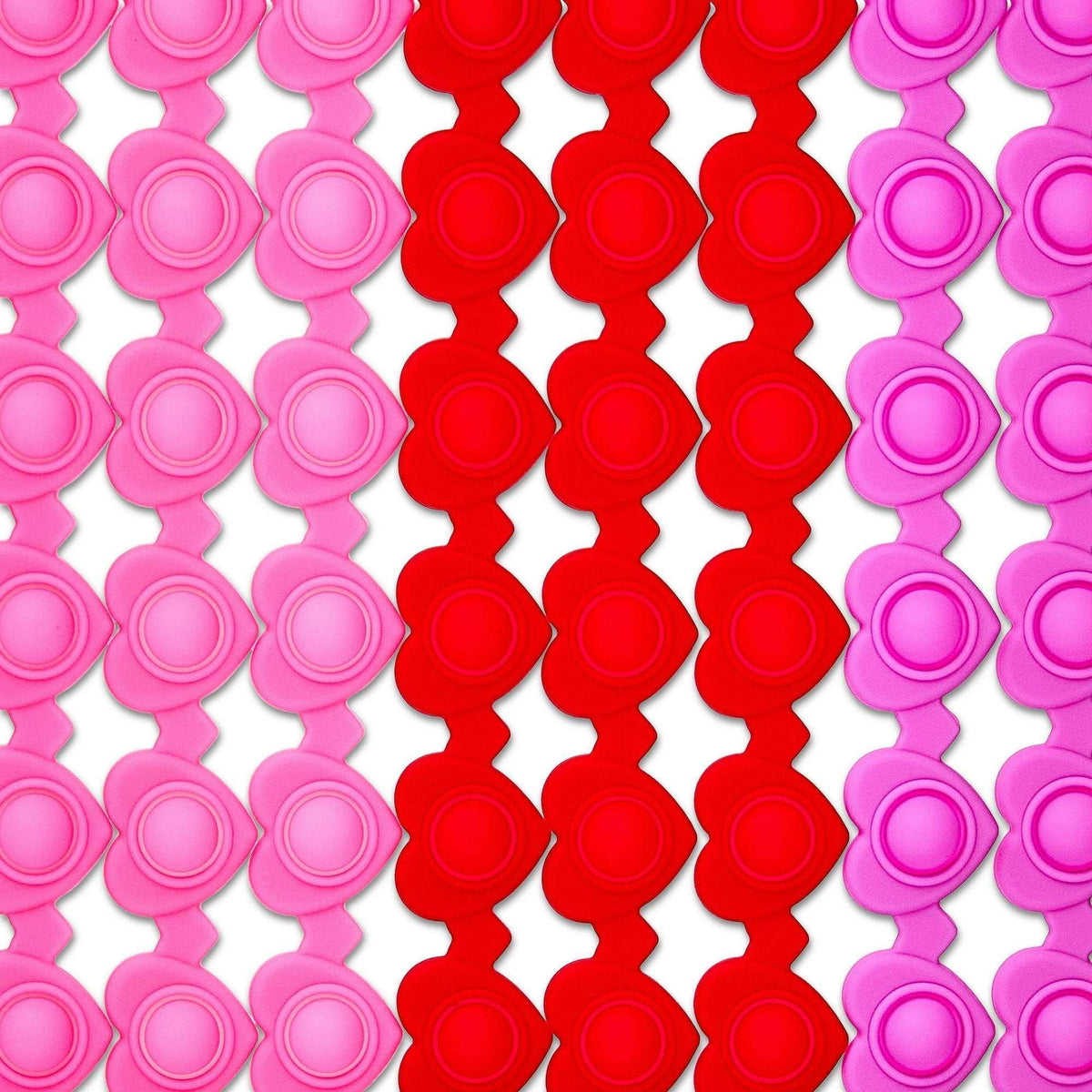 Heart Popper Bracelet Party Favors, Red and Pink, 8 Count, Valentine's Day by Way To Celebrate