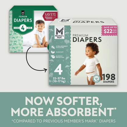 Member's Mark Premium Baby Diapers, Choose Size