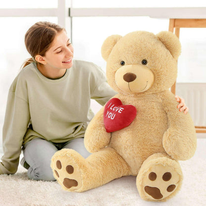 Tezituor 36" Teddy Bear Stuffed Animal Giant Bear Plush with I Love You Heart Plush Toy