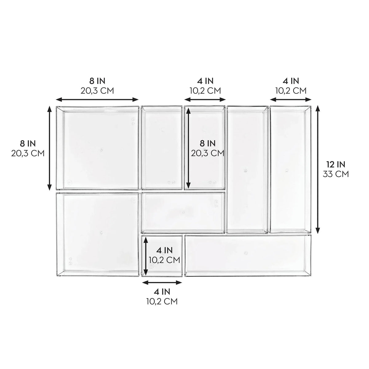 iDESIGN 9-piece Drawer Organizer Set