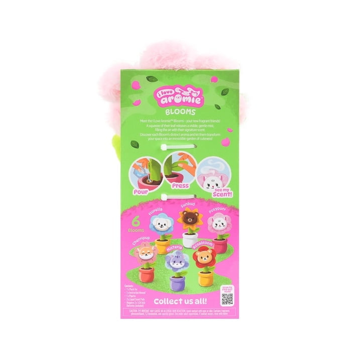 i love aromie™ Posypurr - Hibiscus Scented Flower Plush with Visible Magic Mist. Refillable Fragrance Toy for Kids 4+