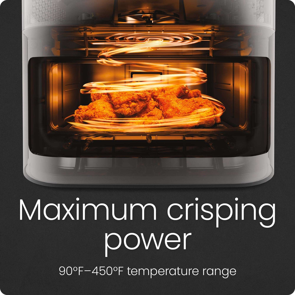 Chefman 8 Qt. Crispinator Air Fryer w/ Powerful DC Motor & 450°F Max Temp, Concrete