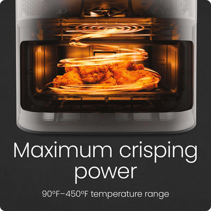 Chefman 8 Qt. Crispinator Air Fryer w/ Powerful DC Motor & 450°F Max Temp, Concrete