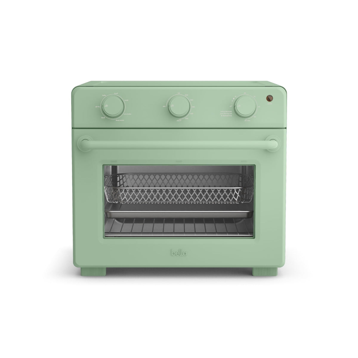 bella 6-Slice Air Fry Toaster Oven with 7 Preset Cooking Options and EverGood™ Nonstick Coated Trays, Surf