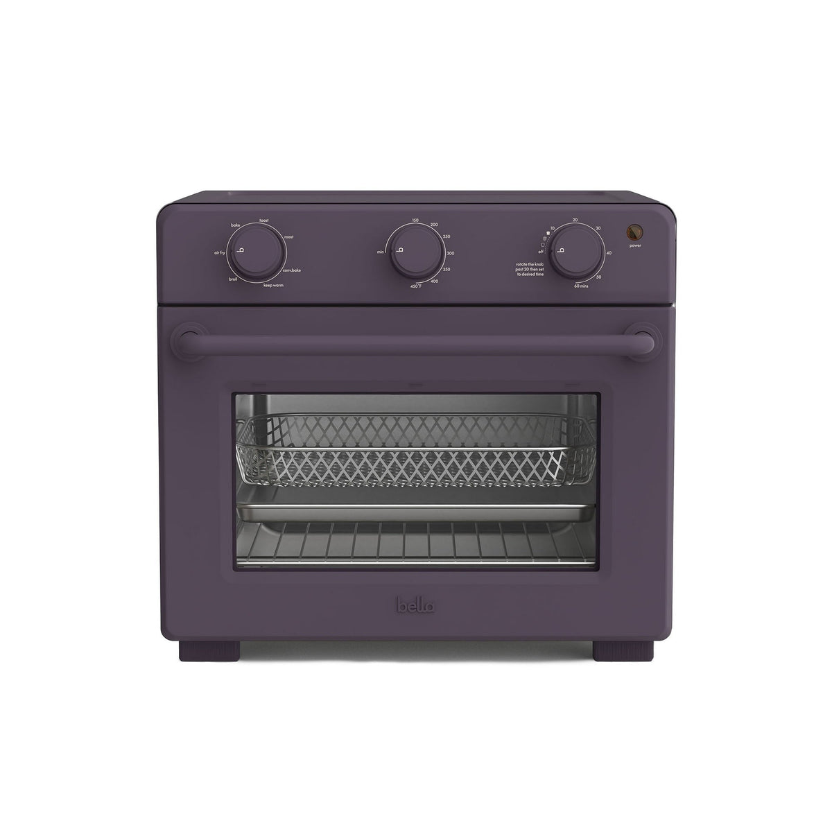 bella 6-Slice Air Fry Toaster Oven with 7 Preset Cooking Options and EverGood™ Nonstick Coated Trays, Surf