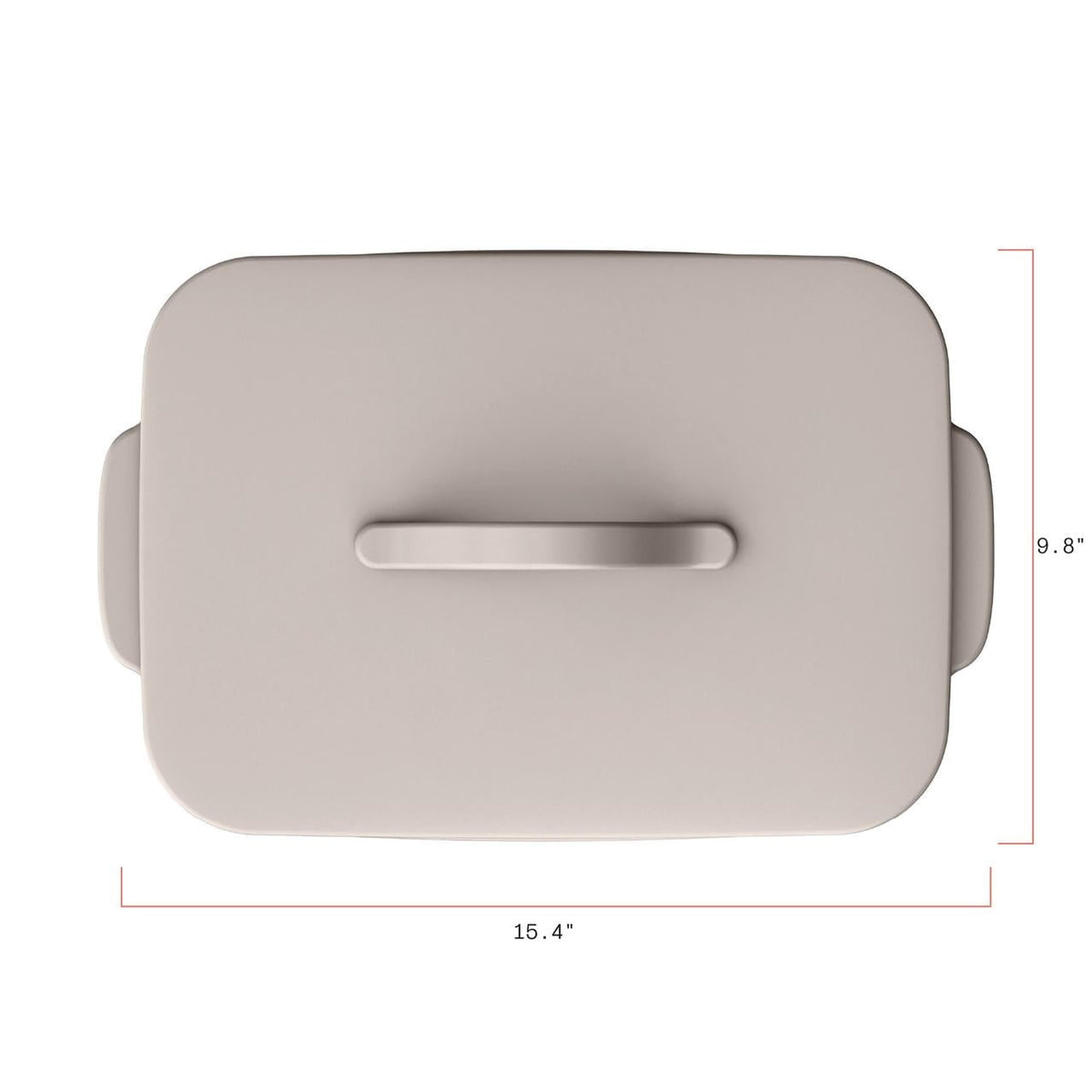 Beautiful 9”x13” Covered Stoneware Baking Dish, Porcini Taupe by Drew Barrymore