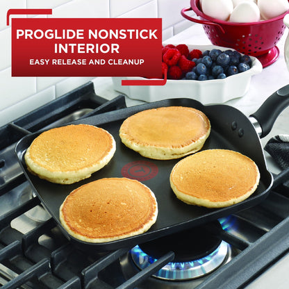 T-fal Easy Care Nonstick Cookware, Griddle, 11 inch, Grey