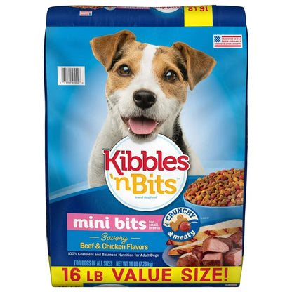 Kibbles ‘n Bits Mini Bits Small Breed Dry Dog Food Savory Beef & Chicken