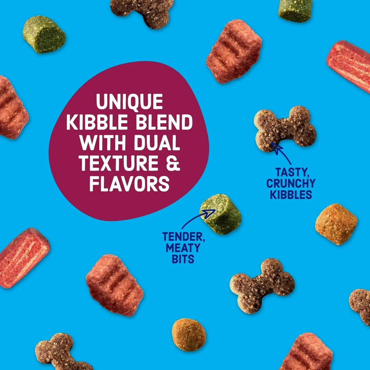 Kibbles 'n Bits Dry Dog Food for Adult Dogs, Savory Bacon & Steak Flavor, 16 lb. Bag