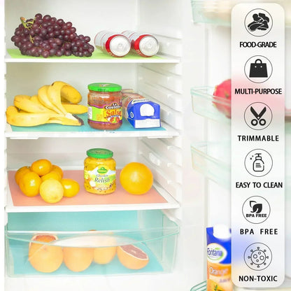 Refrigerator Liners, Maynest Washable Mats Covers Pads, Home Kitchen Gadgets Accessories Organization for Top Freezer Glass Shelf Wire Shelving Cupboard Cabinet Drawers (3 Blue+3 Green+2 Red)