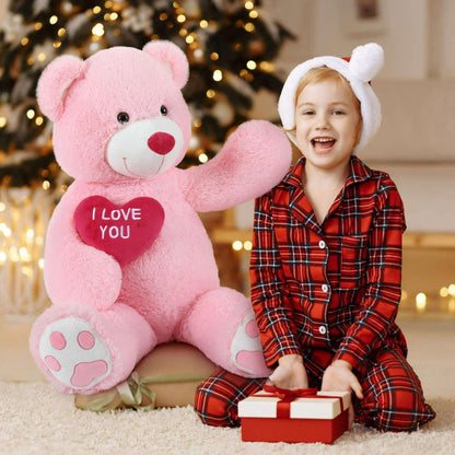 Tezituor 36" Teddy Bear Stuffed Animal Giant Bear Plush with I Love You Heart Plush Toy