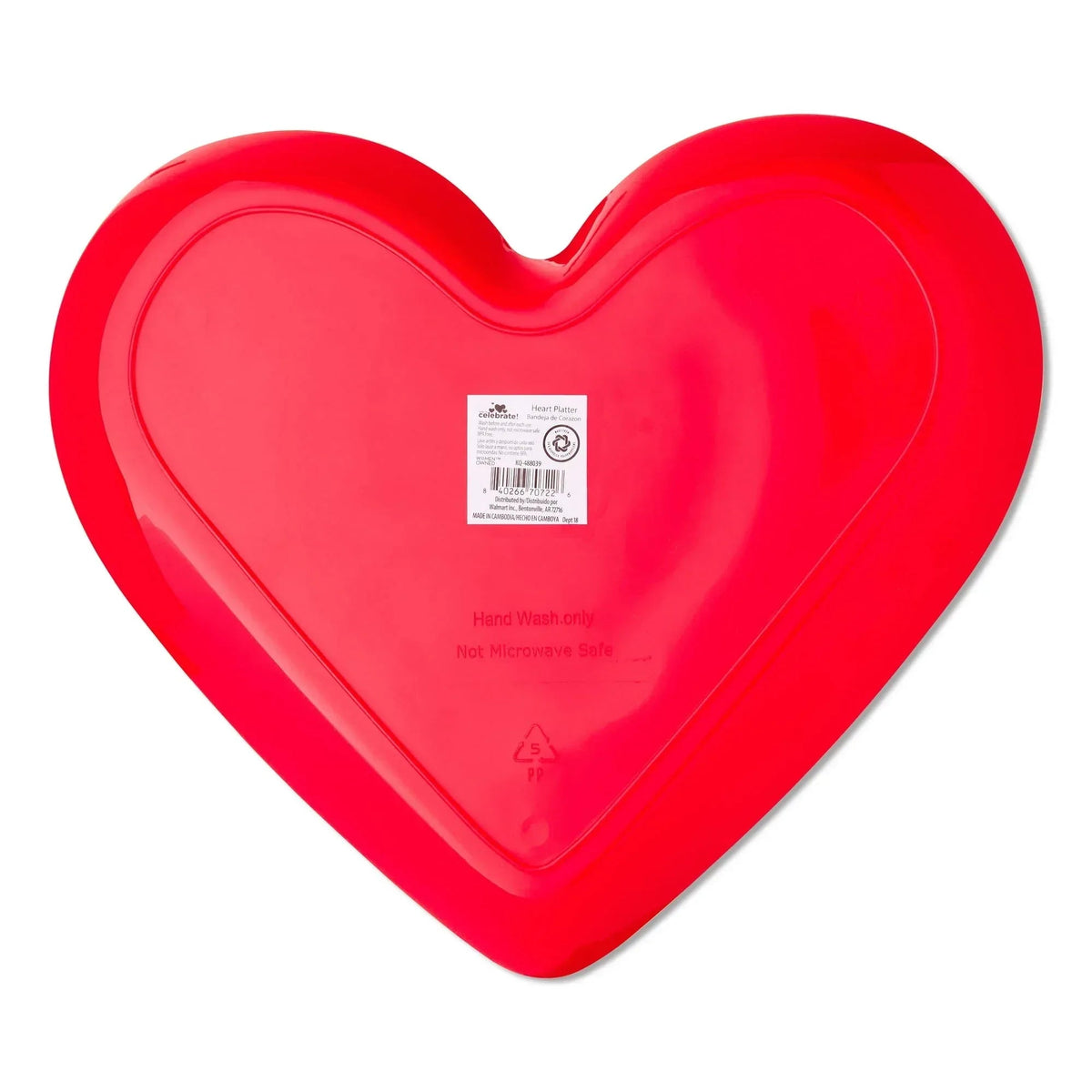 Heart Platter, Red, 13" x 11", Valentine's Day by Way To Celebrate, 2 ct.