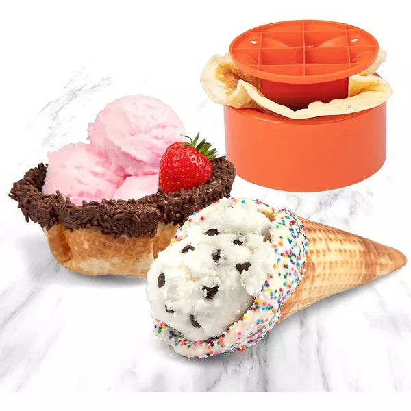 MasterChef Waffle Cone & Bowl Maker- Shaper Roller and Bowl Press- Ice Cream Cone Baking Cookie Iron Machine, Fun Kitchen Appliance for Sundae Parties