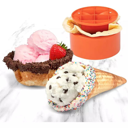 MasterChef Waffle Cone & Bowl Maker- Shaper Roller and Bowl Press- Ice Cream Cone Baking Cookie Iron Machine, Fun Kitchen Appliance for Sundae Parties