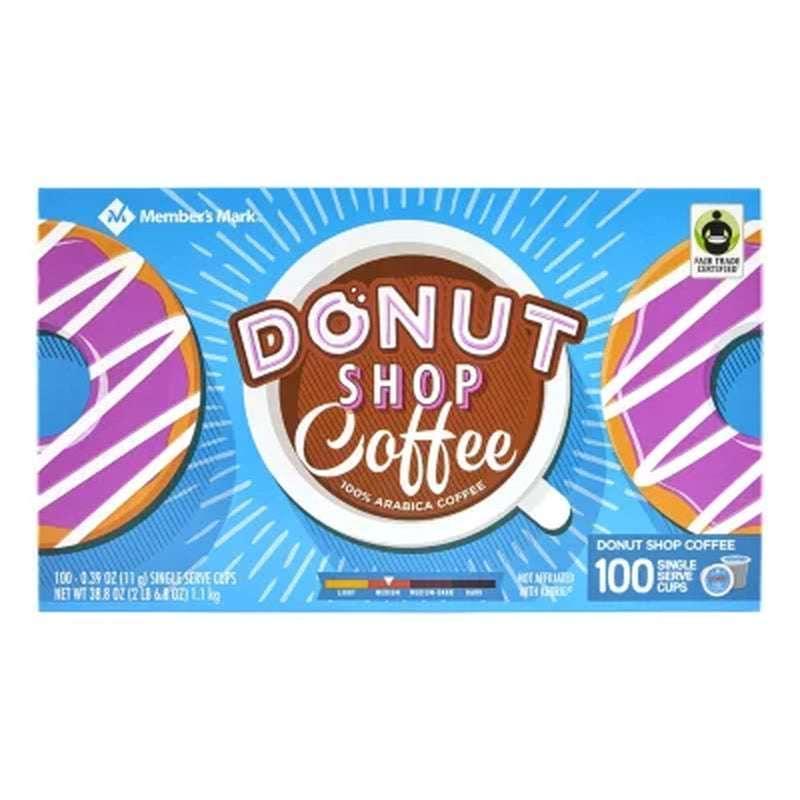 Member’s Mark Donut Shop Medium Roast Coffee Pods, 100 ct