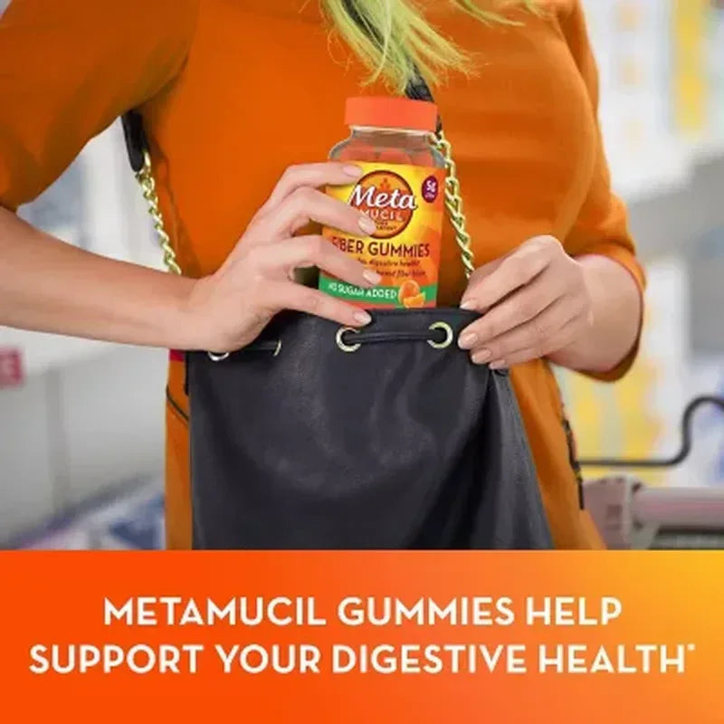 Metamucil Fiber Gummies, No Sugar Added, Orange Flavor (180 Ct.)