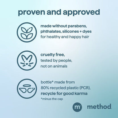 method Men 2-in-1 Shampoo and Conditioner, Glacier + Granite - Cleans and Conditions with Argan and Jojoba Oil - Made without Parabens - 14 fl oz  (PACK OF 3 )