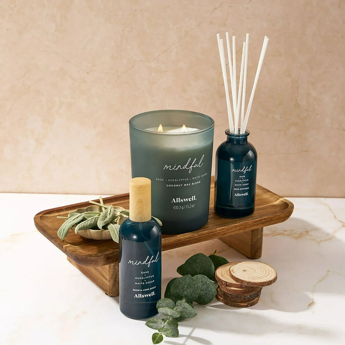 Allswell Scented 2-Wick Spa Jar Candle 15oz.