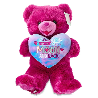Large Sweetheart To the Moon and Back Teddy Bear Plush, Pink, 21", Valentine's Day by Way To Celebrate