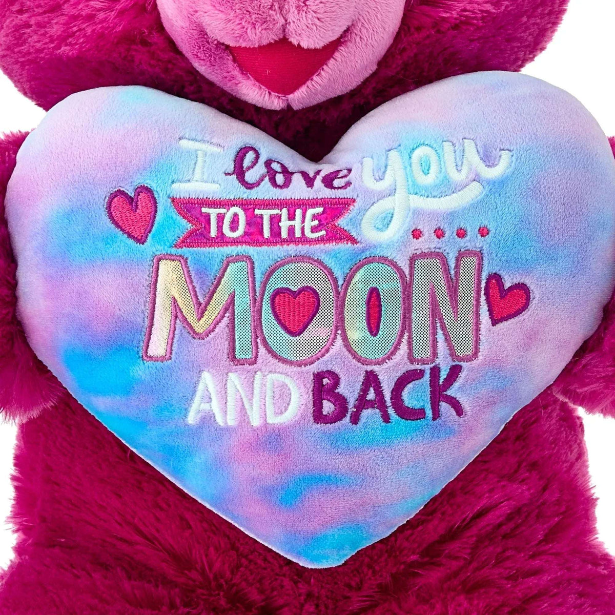 Large Sweetheart To the Moon and Back Teddy Bear Plush, Pink, 21", Valentine's Day by Way To Celebrate